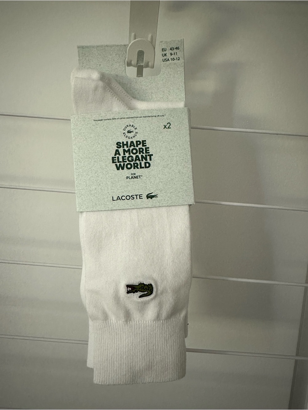 Lacoste White Casual Men's Socks - 2-Pack